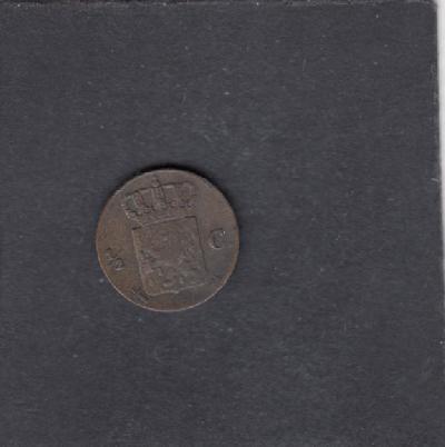 Beschrijving: 1/2 Cent WILLEM III